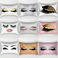 Creative Sequin Eyelash Cotton Cushion Case Waist Throw Cushion Case Home Decor Lounge Cushion