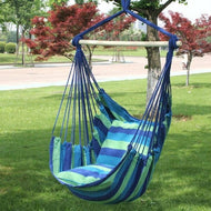Garden Hanging Chair Swinging Hammock Hanging Rope Chair Swing Chair Seat with 2 Pillows for Garden Indoor Outdoor