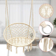 Outdoor Indoor Handmade Knitted Round Hanging Hammock Chair Nordic Style Dormitory Bedroom Baby Kid Hanging Chair Children Swing