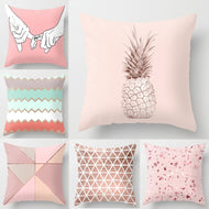 High Quality Cushion Case Nordic 1PC Popular Decorative Geometric Tropic Pineapple Sofa Pink Pillow